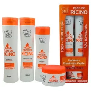 Kit Capilar Óleo De Rícino 4 Peças
