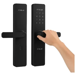 Fechadura Digital Para Porta De Vidro Com Senha E Biometria