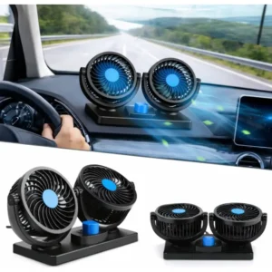 ventilador Automotivo Duplo P/ Carro Onibus Caminhão 12v 360