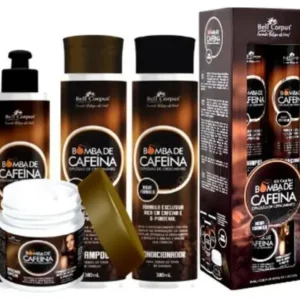 KIT CAPILAR BOMBA DE CAFEÍNA BELL CORPUS COSMÉTICOS CRESCIMENTO