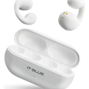 Fone De Ouvido Bluetooth Sem Fio Earcuffs Gancho Esportivo Cor Branco