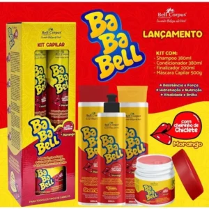KIT BABABELL MORANGO BELL CORPUS 4 ITENS HIDRATAÇÃO E MACIEZ