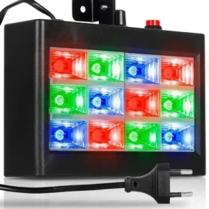 Strobo Rítmico 12 Leds Rgb 15w Dj Iluminação Festa Balada 4.5 Avaliação 4.5 de 5. 18 opiniões. (18)